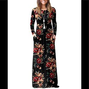 PCEAIIH dress size medium roses floral maxi